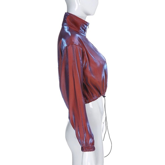 Iridescent crop pull over - Picture 4 of 4